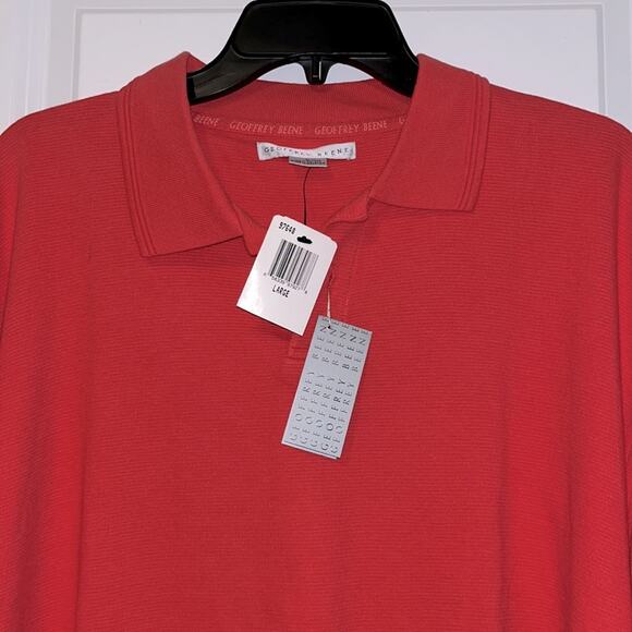 Men’s Geoffrey Beene Orange Polo Shirt, NWT - Picture 2 of 8